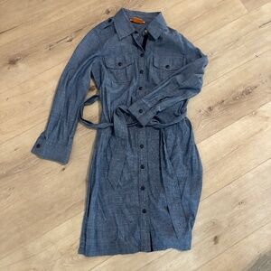Tory Burch dress small denim snap buttons